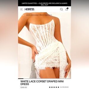 HEIRESS MINI DRESS . Worn once for bachelorette